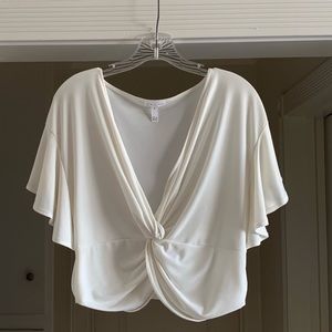 LEITH off-white Twisted Top